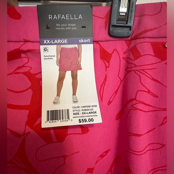 Rafaella NWT Size XXL Skort with Floral Print - Picture 5 of 8